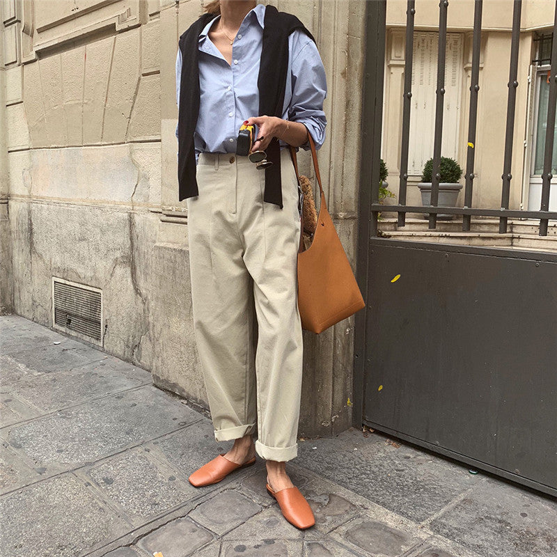Women's Versatile loose straight-leg commuter harem pants