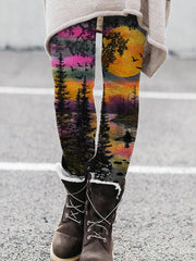 Halloween Spooky Night Forest Art Leggings