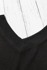 Women's Black V Neck Our Country Roads Thermal Top