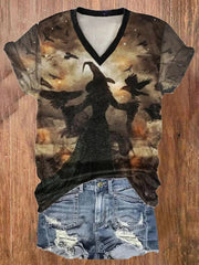 Witch Print Short Sleeve T-Shirt