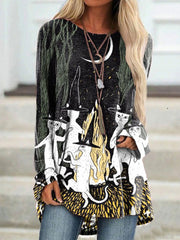 Campfire Cat Print Tunic