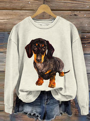 Vintage The Dachshund Art Casual Sweatshirt