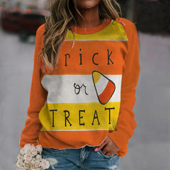 Halloween Trick Or Treat Candy Corn Sweatshirt