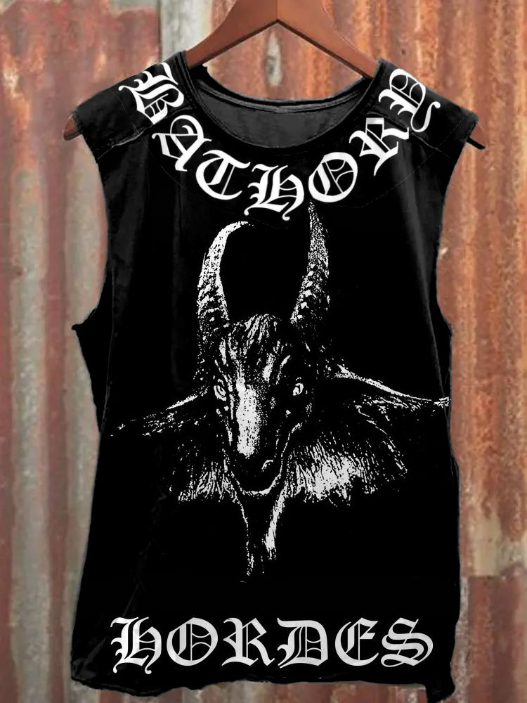 Black Metal Art  Print Vintage Tank Top