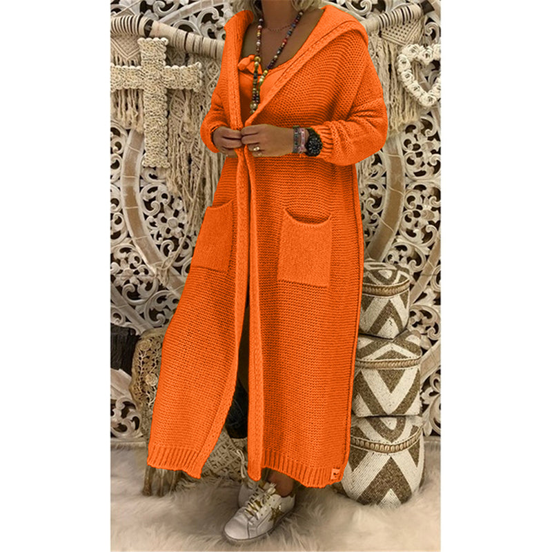 Casual Loose Hooded Knitted Cardigan