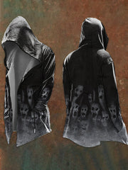 Men's Ghost Print Vintage Hoodie Jacket