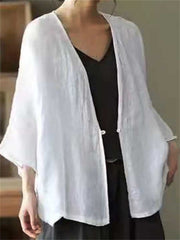 Oversize A Line Comfy Flowy Woven Cardigan