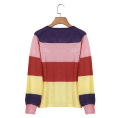 Casual Striped Knitted Cardigan
