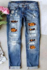 Classic Halloween Washed Straight Leg Jeans