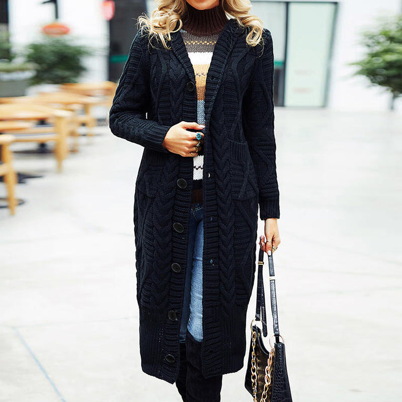 Casual Twist Knitting Long Sweater Cardigan
