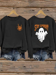 Funny Halloween Stay Spooky Printed Sweatshirt