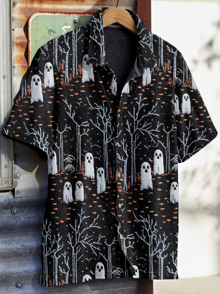 Spooky Hollow Halloween Embroidered Comfy Shirt