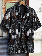 Spooky Hollow Halloween Embroidered Comfy Shirt