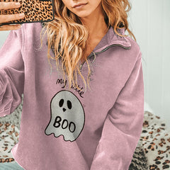 My Little Boo Print Sweatshirt