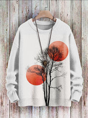 Men's Vintage Japanese Dead Branches Art Cozy Sweater