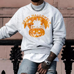 Fashion Men's Halloween Pattern Crew Neck Sweatshirt