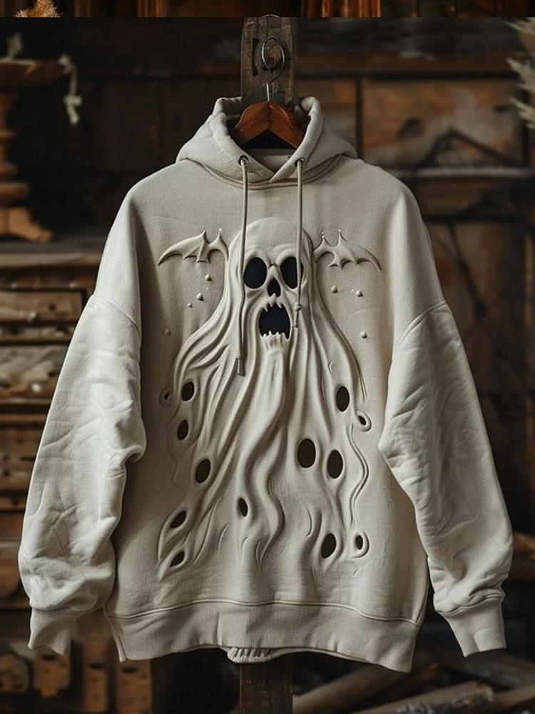 Men's Halloween Ghost Printed Hoodie