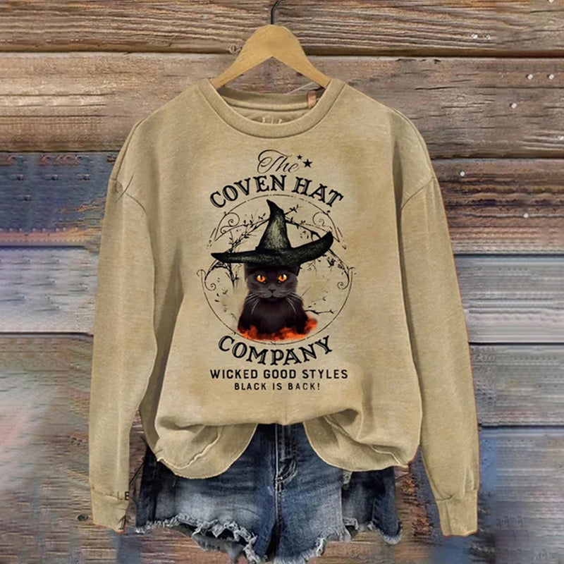 Stylish Casual Halloween Print Long Sleeve Sweatshirt