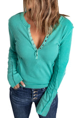 Women's Ribbed Knit Long Sleeve Top