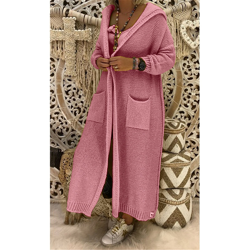 Casual Loose Hooded Knitted Cardigan