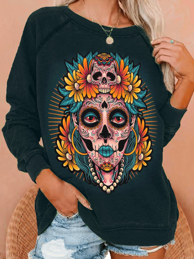 Marigold Undead Queen Print Sweatshirt