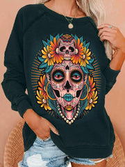 Marigold Undead Queen Print Sweatshirt