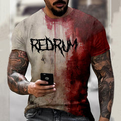 Men's Bloody Redrum Print T-Shirt