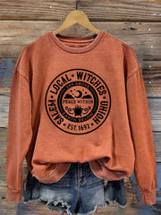Salem Local Witches Union Halloween Washed Sweatshirt