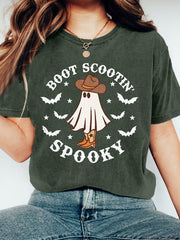 Boot Scootin Spooky Graphic Vintage Washed T Shirt