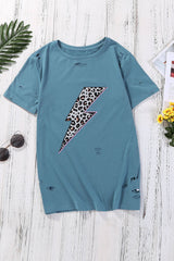 Women's Supernova Distressed Cotton Short Sleeve Tee