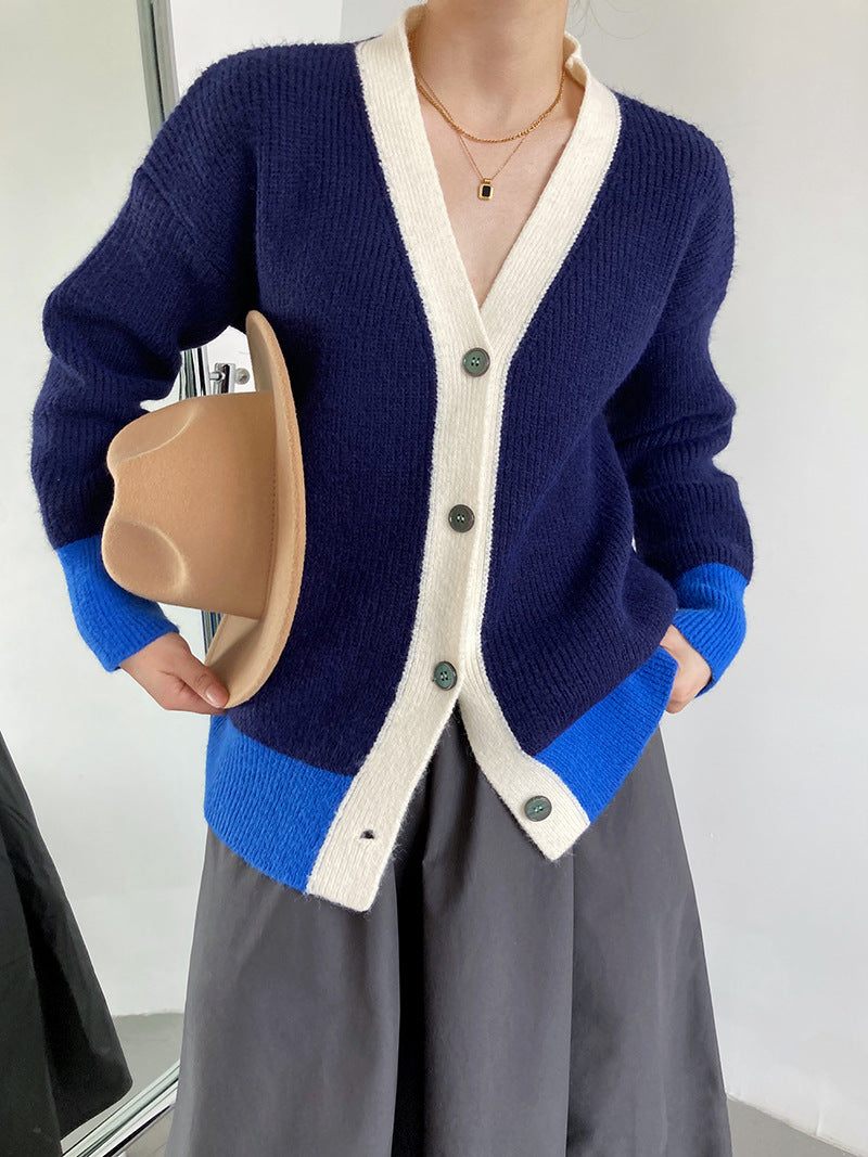 Loose Design Lazy Color Cardigan Sweater Coat