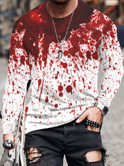 Men's Bloody Halloween Casual Long Sleeve T-Shirt