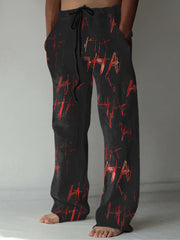 Men'S Vintage Horrible HA Art Print Casual Pants