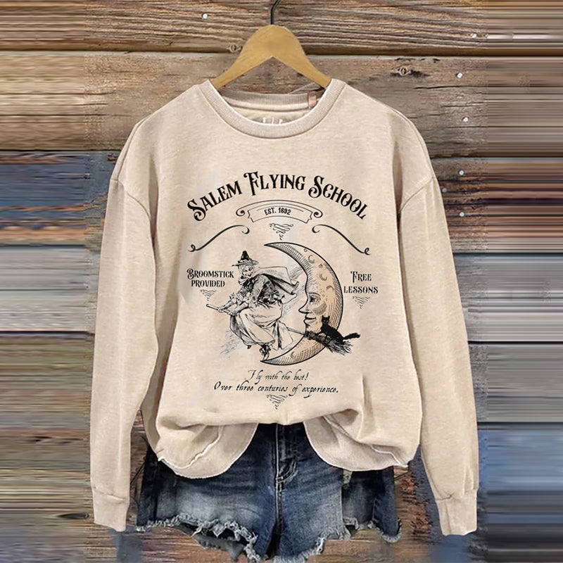 Vintage Halloween Witch Casual Sweatshirt