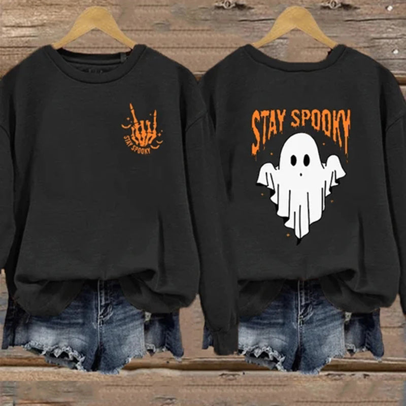 Funny Halloween Stay Spooky Printed Sweatshirt