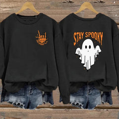 Funny Halloween Stay Spooky Printed Sweatshirt