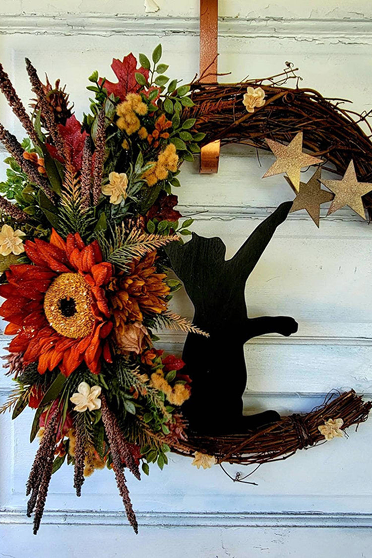 Cute Cat Halloween Wreath Decoration