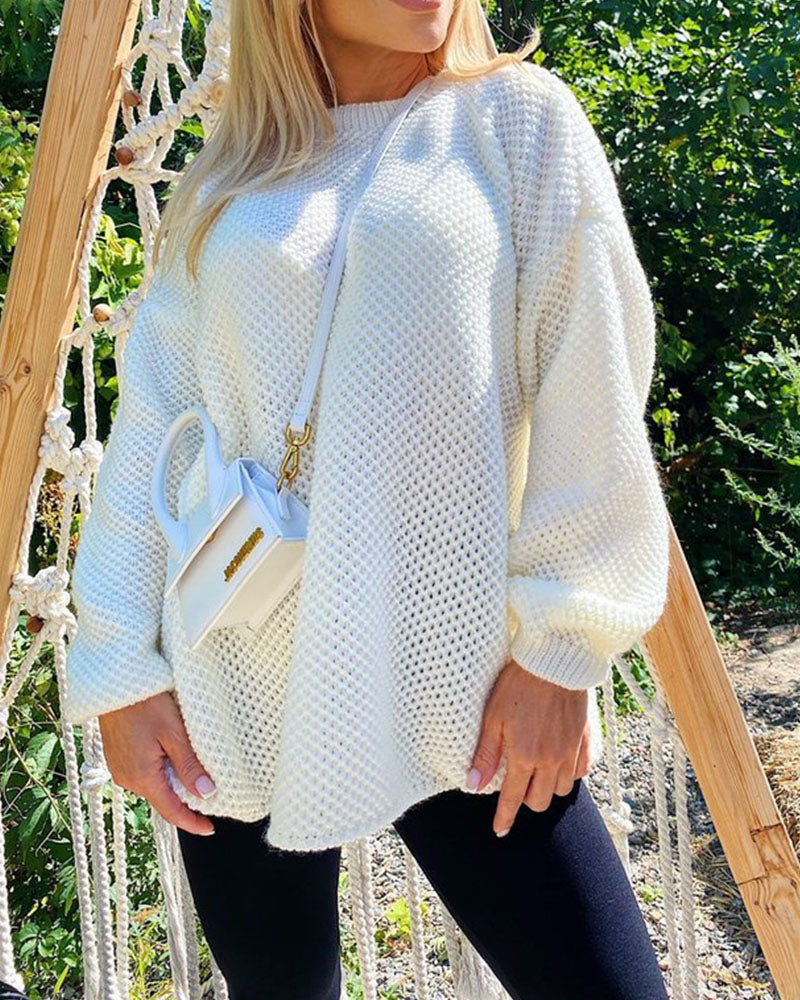 Stylish commuter crew-neck sweater
