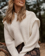 Elegant casual fly sleeve sweater