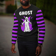 Halloween Ghost Print Sweatshirt