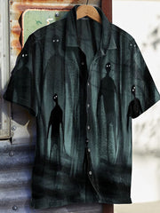 Men's Vintage Forest Ghost Casual Printed Shirt