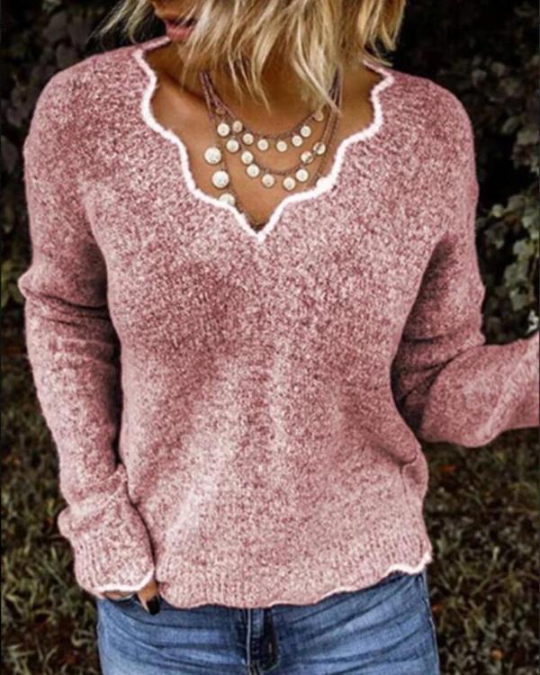 Mohair High Quality Wave Neck Sweater