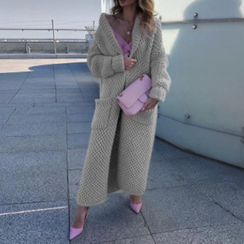 Casual Loose Hooded Knitted Cardigan
