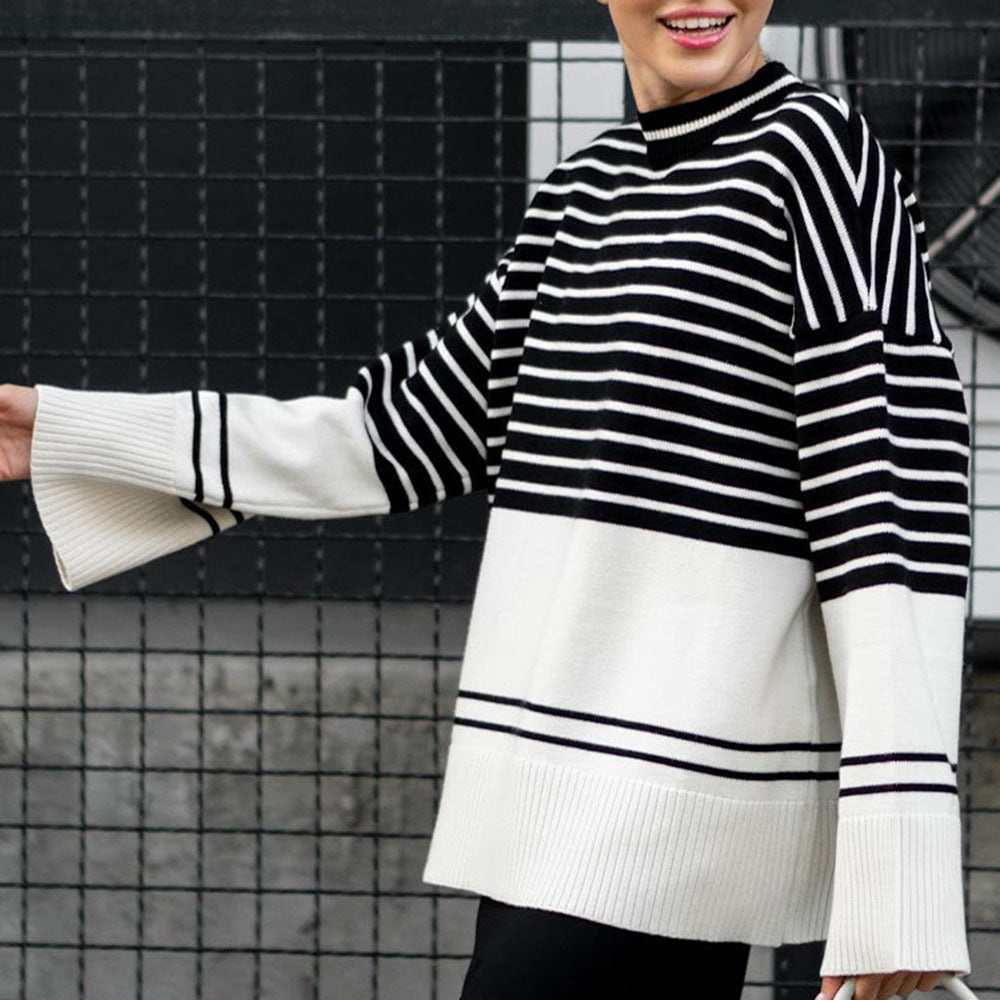 Stylish Loose Striped Sweater