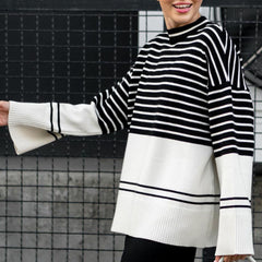 Stylish Loose Striped Sweater