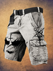 Halloween Black Metal Art Men's Work Short