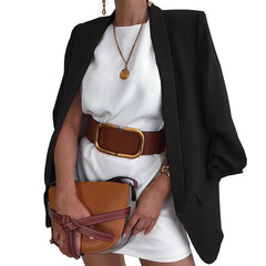 Fashion Solid Color Lapel Blazer