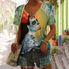 Queen of the Dead Print Short Sleeve T-Shirt