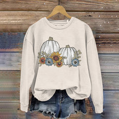 Halloween Fall Pumpkins Crew Neck Sweatshirt