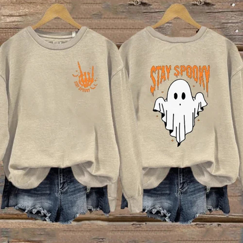Funny Halloween Stay Spooky Printed Sweatshirt